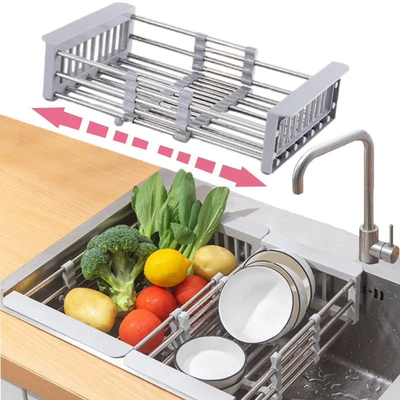 Adjustable Stainless Kitchen Sink Rack